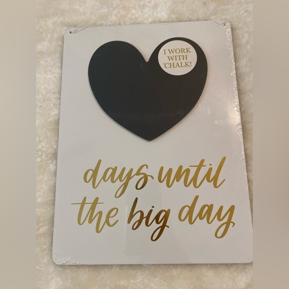 Wedding Countdown Heart Chalkboard